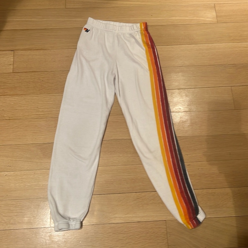 Aviator Nation size 12 kids, 5 stripe sweatpants